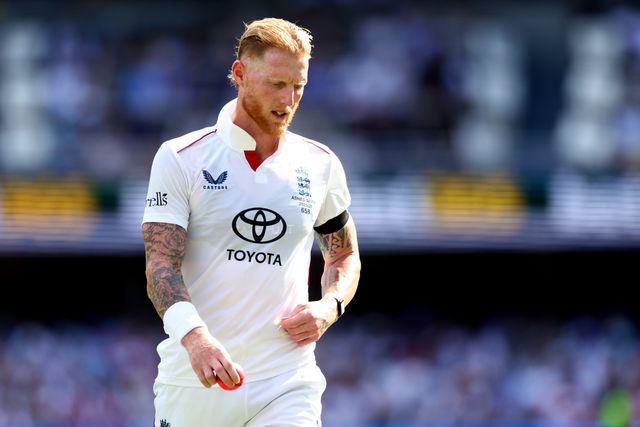 Ben Stokes of England  looks dejected during the NRMA Insurance Ashes Second Test Day 2 Australia vs England at The Gabba, Brisbane Cricket Ground, Brisbane, Australia, 5th December 2025

(Photo by Pat Hoelscher/News Images)

*** GER AUT SUI OUT ***