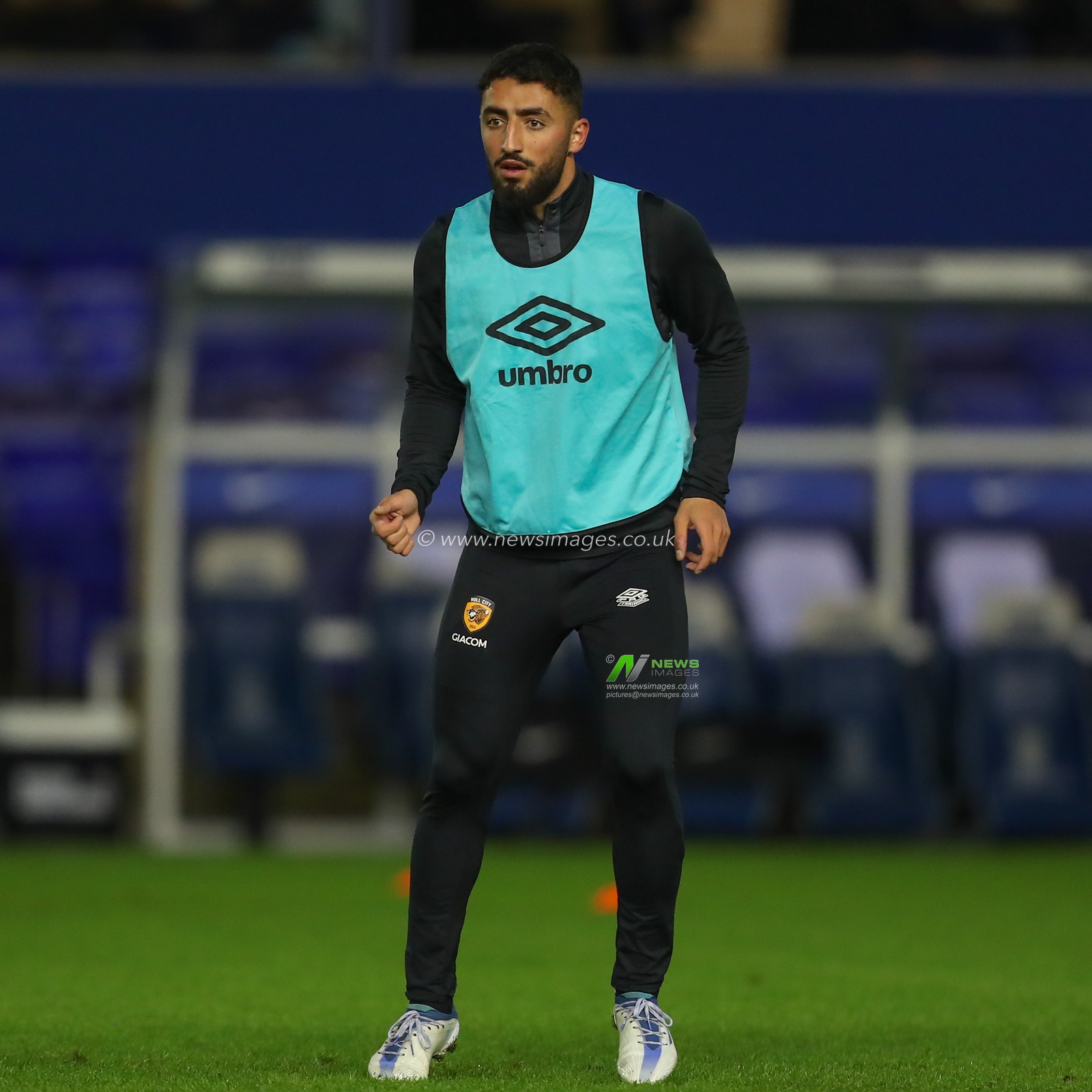 Allahyar Sayyadmanesh #9 of Hull City during the pre-game warm up ahead of the Sky Bet Championship match Birmingham City vs Hull City at St Andrews, Birmingham, United Kingdom, 30th December 2022

(Photo by Gareth Evans/News Images)