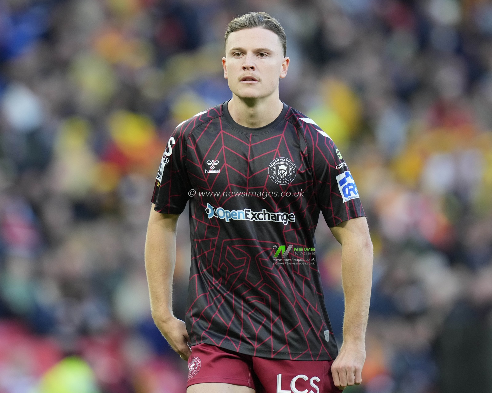 Jai Field #1 of Wigan Warriors warms up before the Betfred Super League Grand Final match Wigan Warriors vs Catalans Dragons at Old Trafford, Manchester, United Kingdom, 14th October 2023

(Photo by Steve Flynn/News Images)
