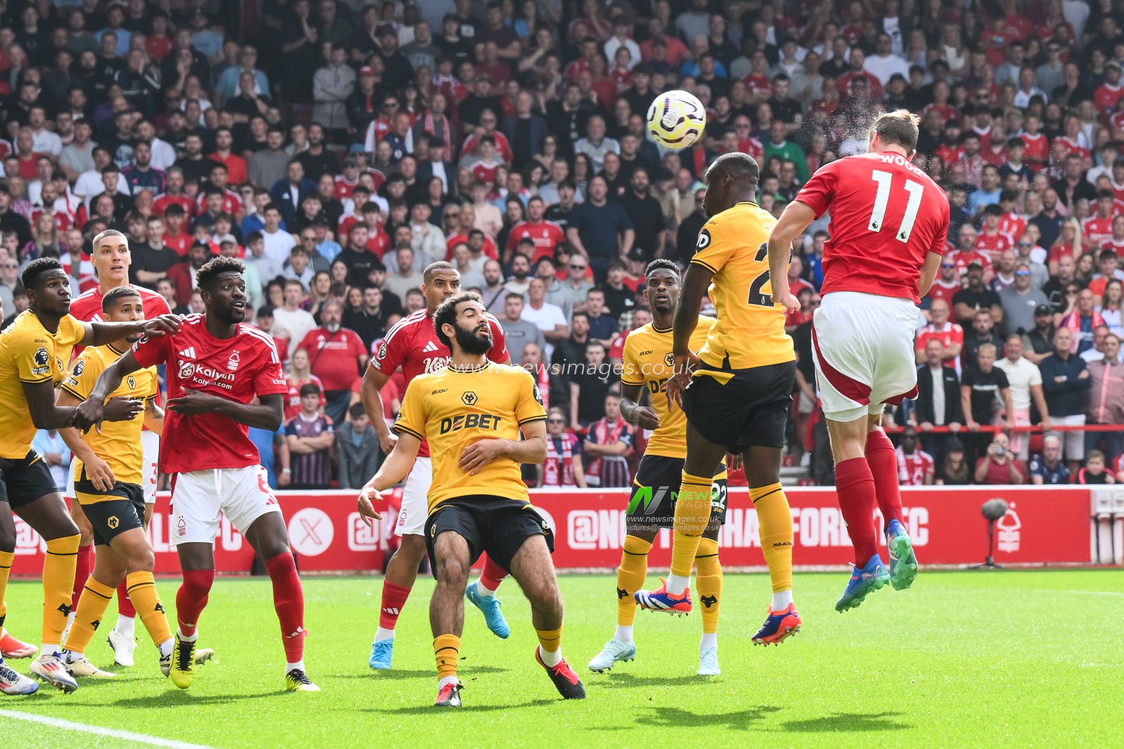 Chris Wood of Nottingham Forest scores to make it 1-0 during the Premier League match Nottingham Forest vs Wolverhampton Wanderers at City Ground, Nottingham, United Kingdom, 31st August 2024

(Photo by Craig Thomas/News Images)