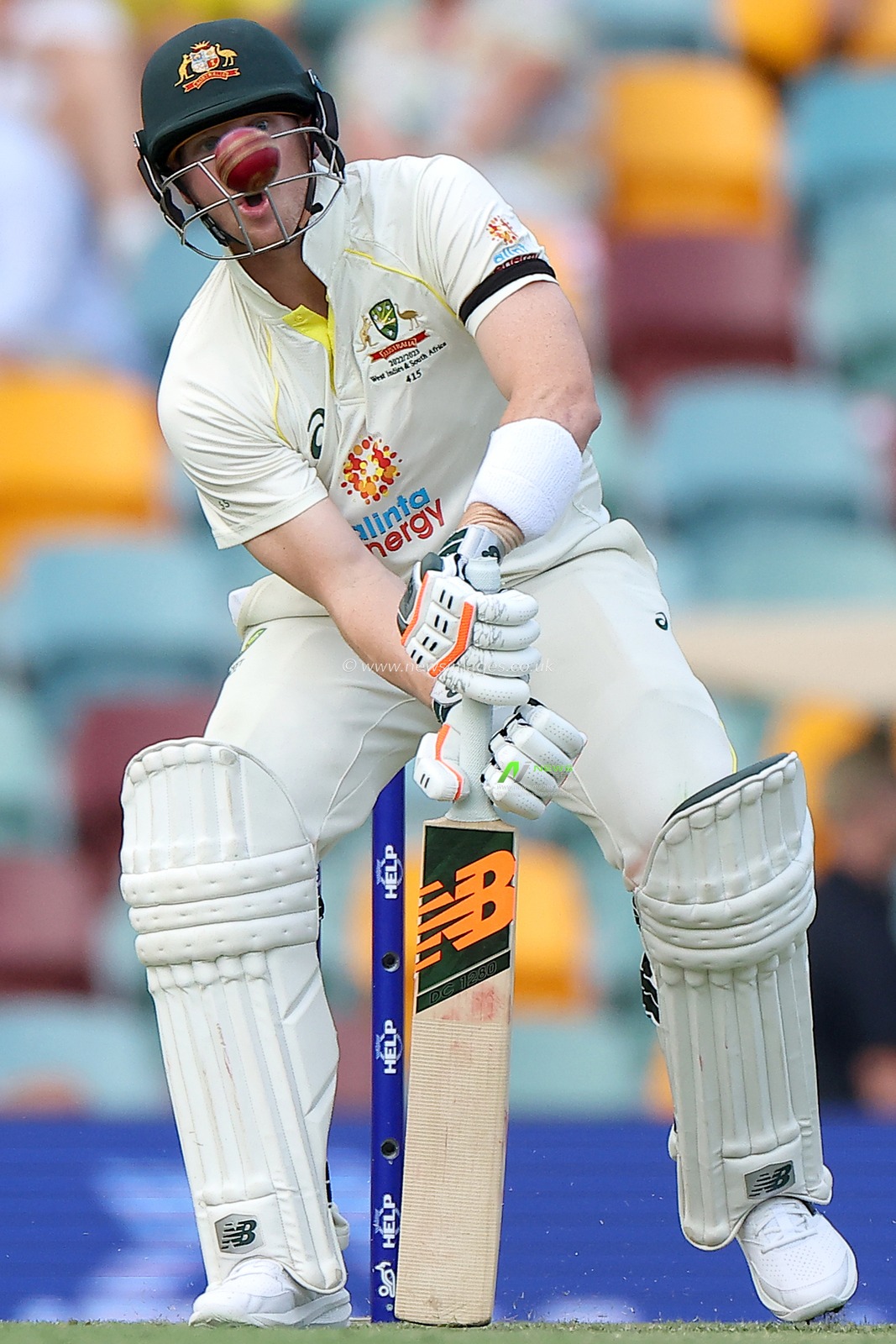 Steve Smith of Australia bats during the NRMA Insurance test Series match Australia vs South Africa at The Gabba, Brisbane Cricket Ground, Brisbane, Australia, 17th December 2022

(Photo by Patrick Hoelscher/News Images)