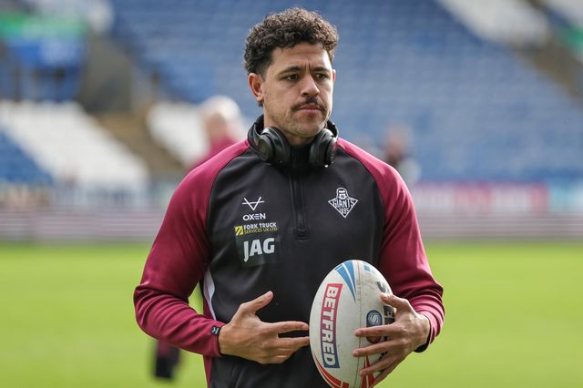 Jacob Gagai of Huddersfield Giants arrives during the Betfred Super League Round 2 match Huddersfield Giants vs Wakefield Trinity at Accu Stadium, Huddersfield, United Kingdom on 22 February 2026

(Photo by Mark Cosgrove/News Images)