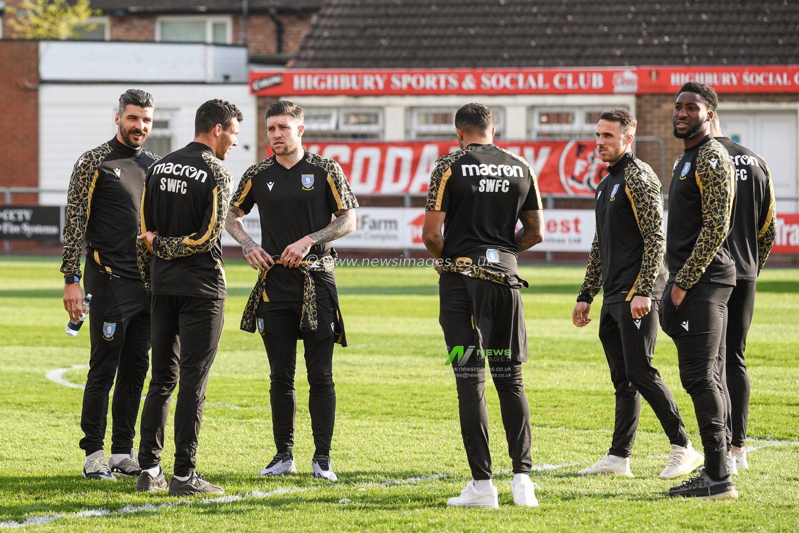 The Sheffield Wednesday players arrive at Highbury Stadium for their game against Fleetwood Town