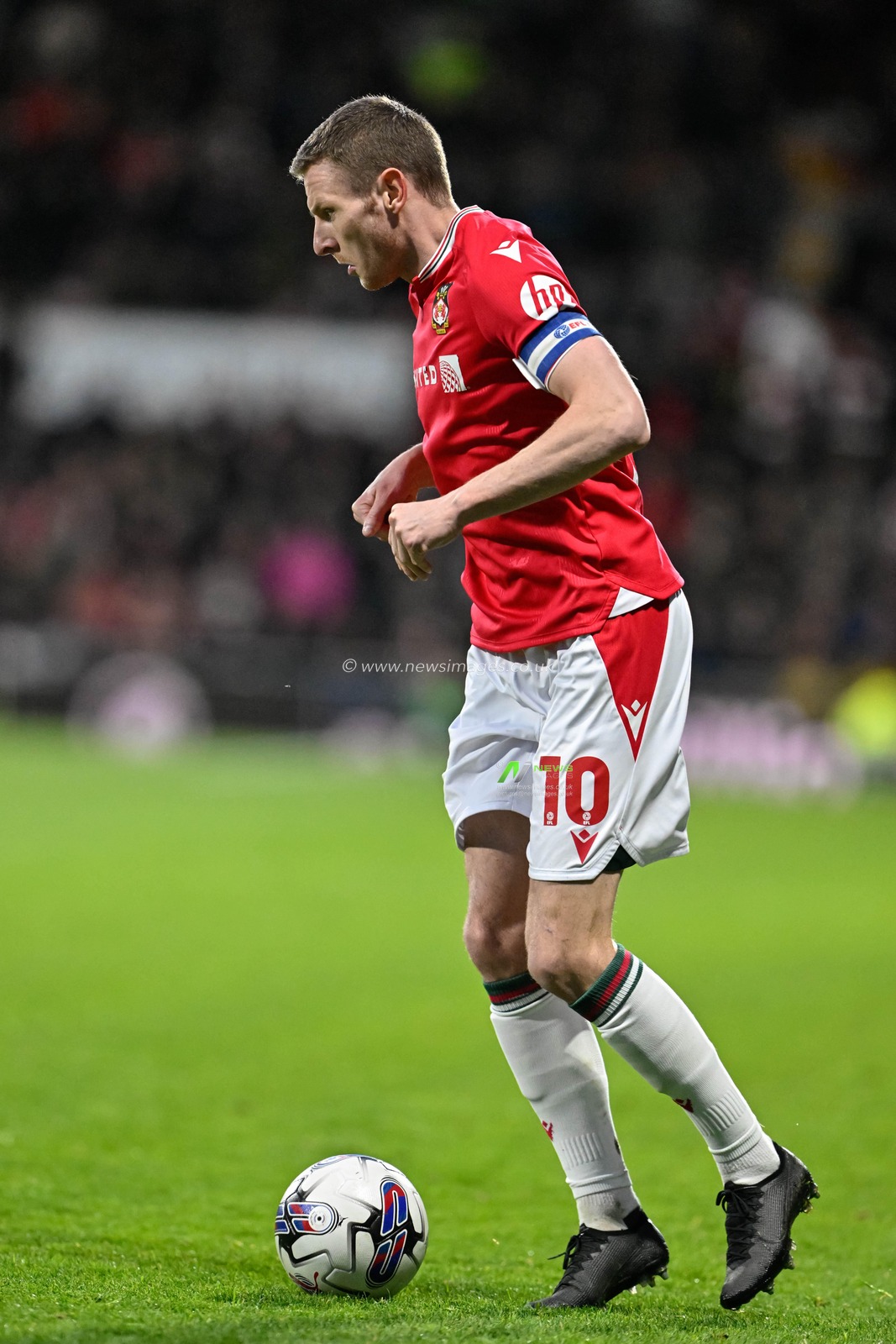 Paul Mullin of Wrexham in action, during the Sky Bet League 2 match Wrexham vs Crawley Town at SToK Cae Ras, Wrexham, United Kingdom, 9th April 2024

(Photo by Cody Froggatt/News Images)
