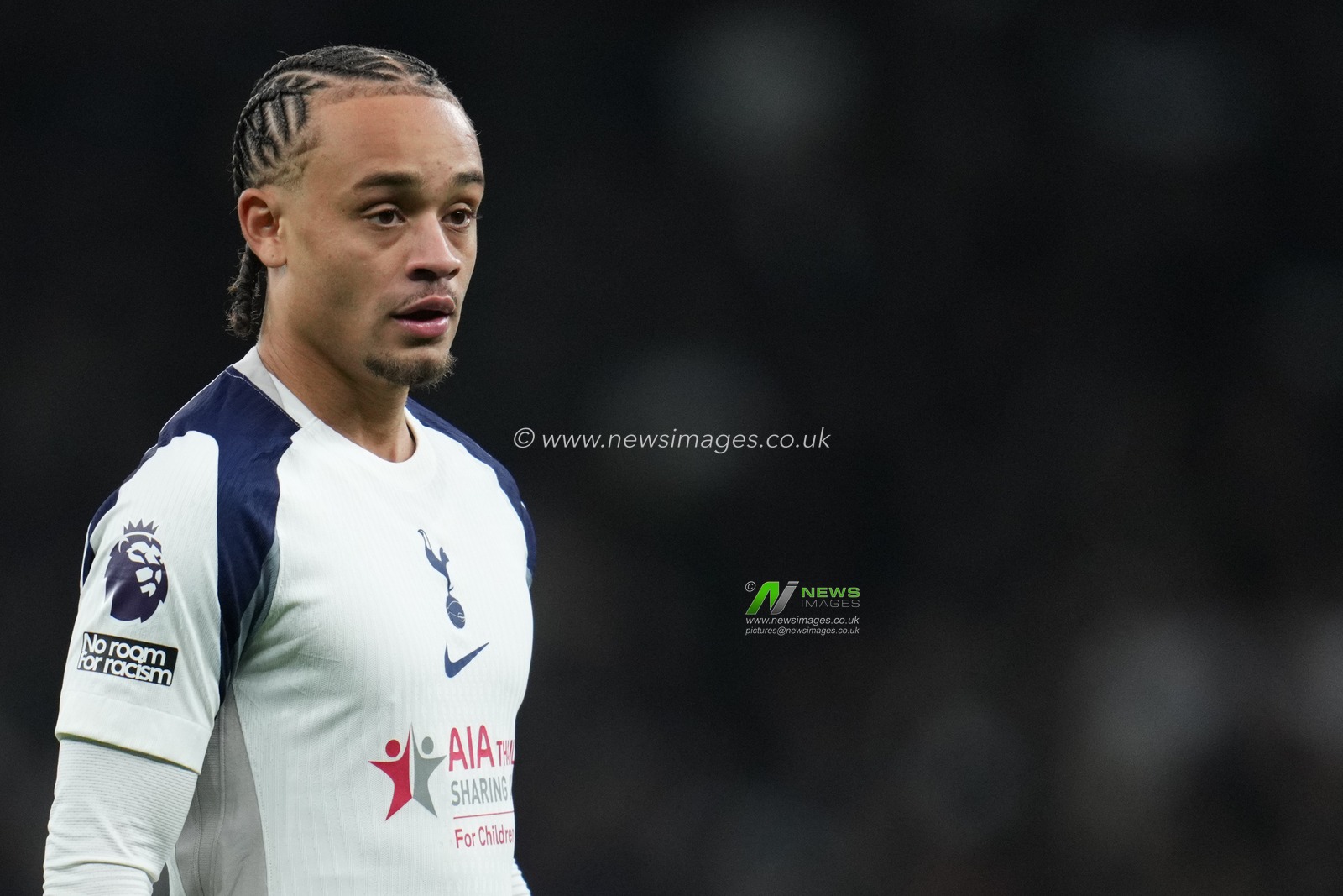 Xavi Simons of Tottenham Hotspur during the Premier League match Tottenham Hotspur vs Liverpool at Tottenham Hotspur Stadium, London, United Kingdom, 20th December 2025

(Photo by Harvey Murphy/News Images)

*** GER AUT SUI OUT ***