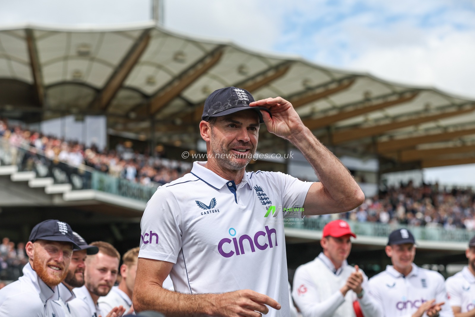 James Anderson of England during the Rothesay First Test Match Day Three England v West Indies at Lords, London, United Kingdom, 12th July 2024

(Photo by Mark Cosgrove/News Images)