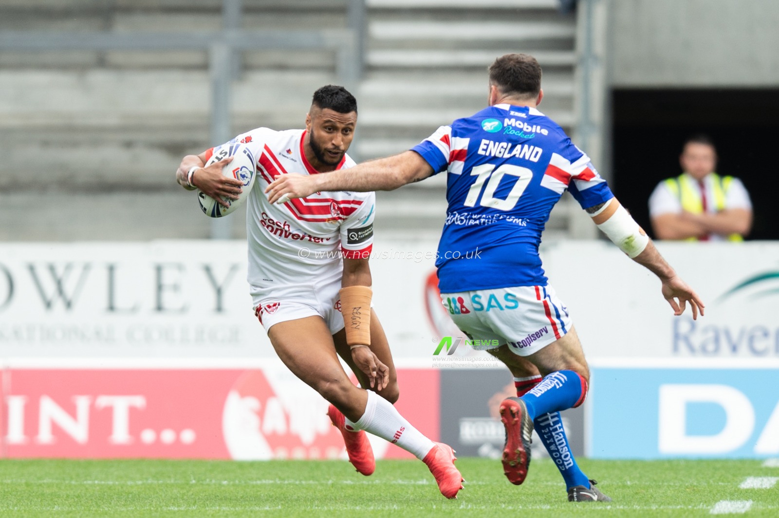 1st June 2019 , Totally Wicked Stadium, St Helens, England; Coral Challenge Cup 2019, Quarter Final , St Helens vs Wakefield Trinity ; Dominique Peryoux of St Helens 


Credit: Richard Long/News Images