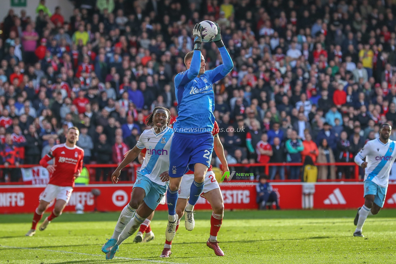 Matz Sels of Nottingham Forest catches the ball during the Premier League match Nottingham Forest vs Crystal Palace at City Ground, Nottingham, United Kingdom, 30th March 2024

(Photo by Gareth Evans/News Images)