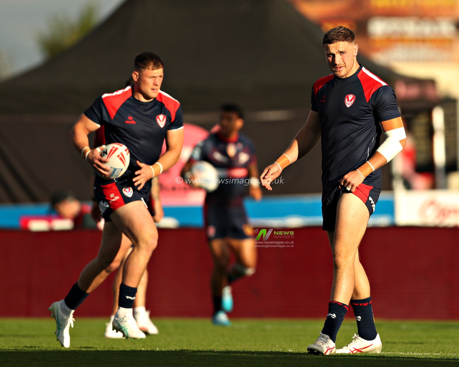 Matty Lees of St. Helens before the Betfred Super League Round 13 match Hull KR vs St Helens at Sewell Group Craven Park, Kingston upon Hull, United Kingdom, 30th May 2025

(Photo by Sam Eaden/News Images)