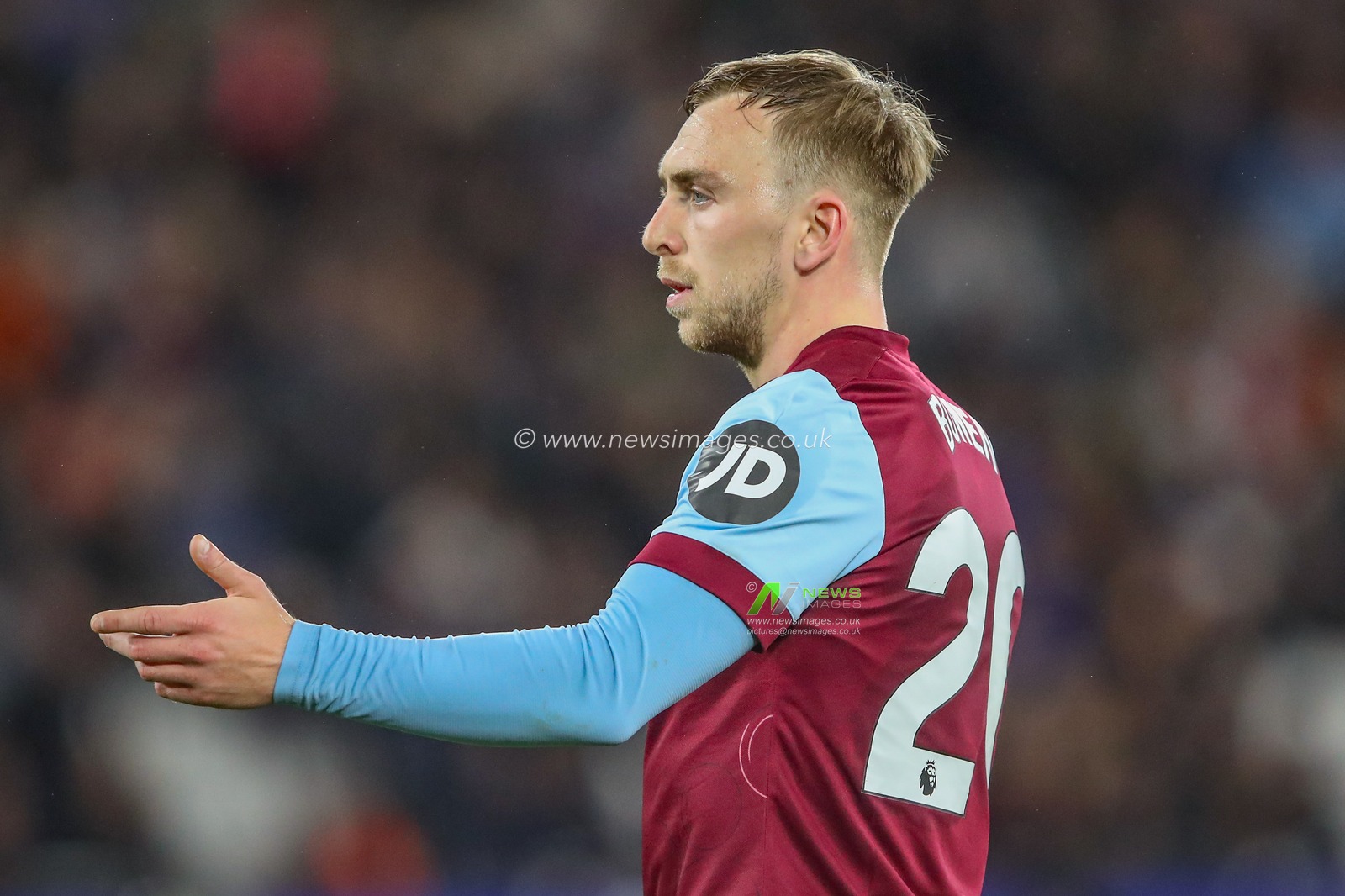 Jarrod Bowen of West Ham United during the Premier League match West Ham United vs Tottenham Hotspur at London Stadium, London, United Kingdom, 2nd April 2024

(Photo by Gareth Evans/News Images)