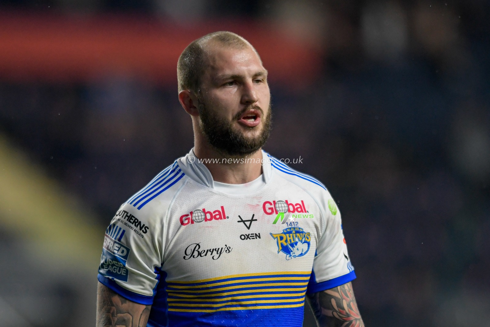 Luke Briscoe (24) of Leeds Rhinos in action during the game