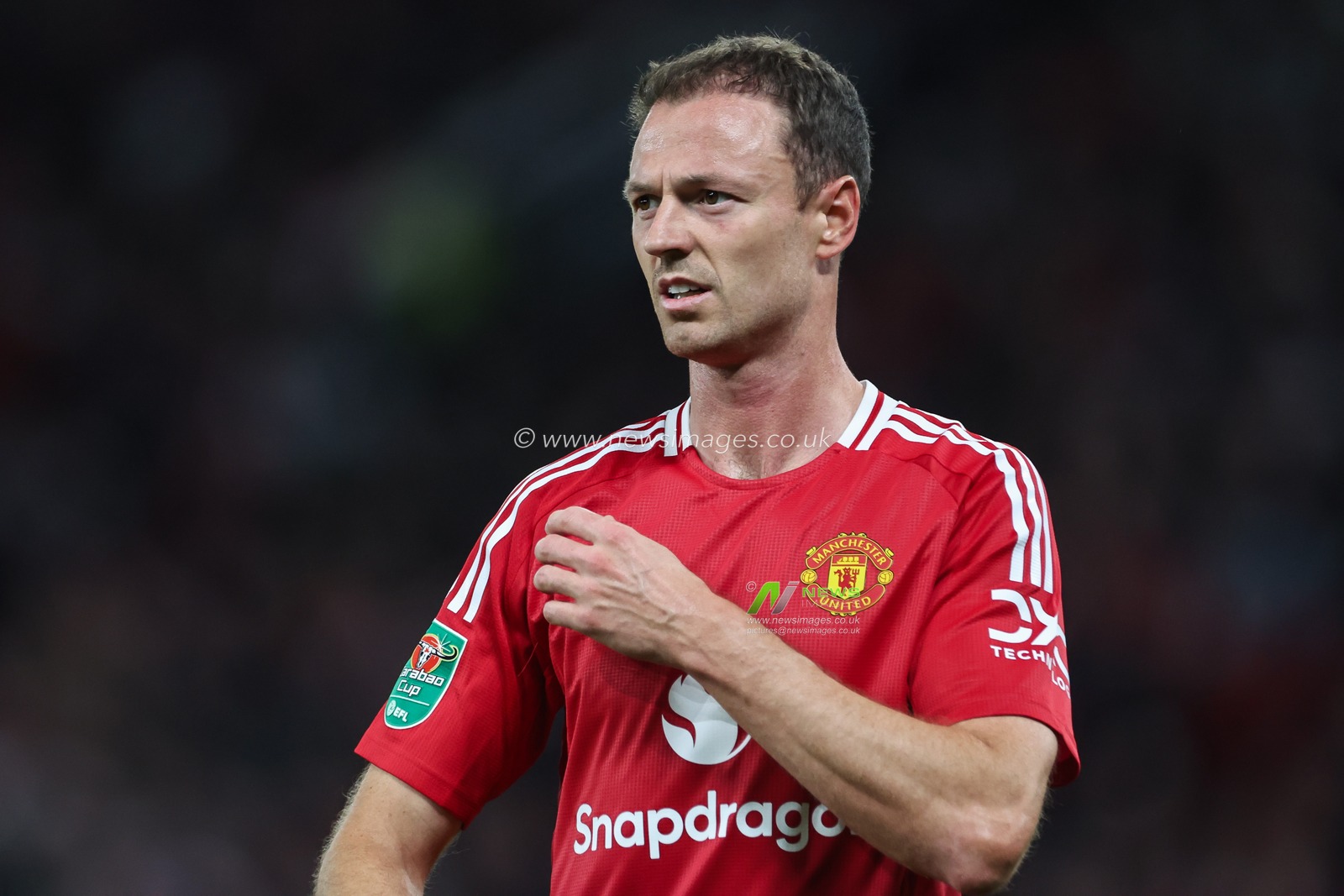 Jonny Evans of Manchester United during the Carabao Cup 3rd Round match Manchester United vs Barnsley at Old Trafford, Manchester, United Kingdom, 17th September 2024

(Photo by Mark Cosgrove/News Images)