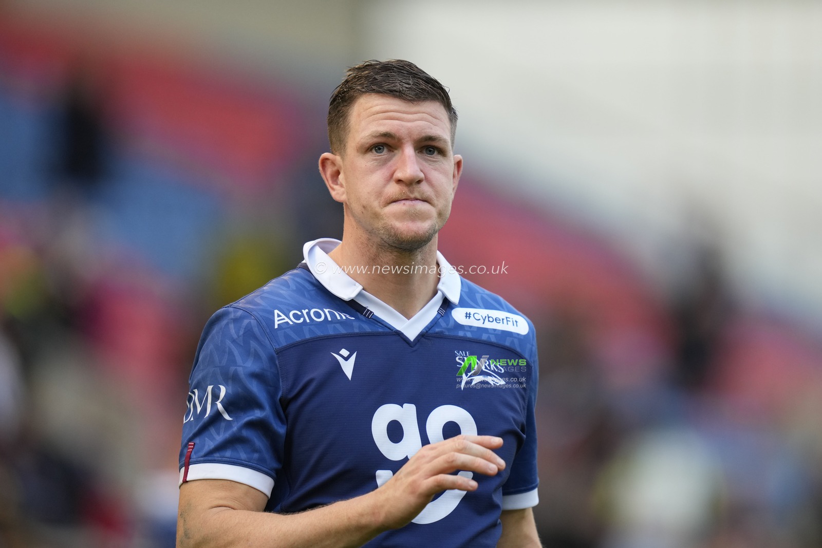 Sam James #13 of Sale Sharks salutes the fans after the Gallagher Premiership match Sale Sharks vs Harlequins at AJ Bell Stadium, Eccles, United Kingdom, 23rd October 2022

(Photo by Steve Flynn/News Images)