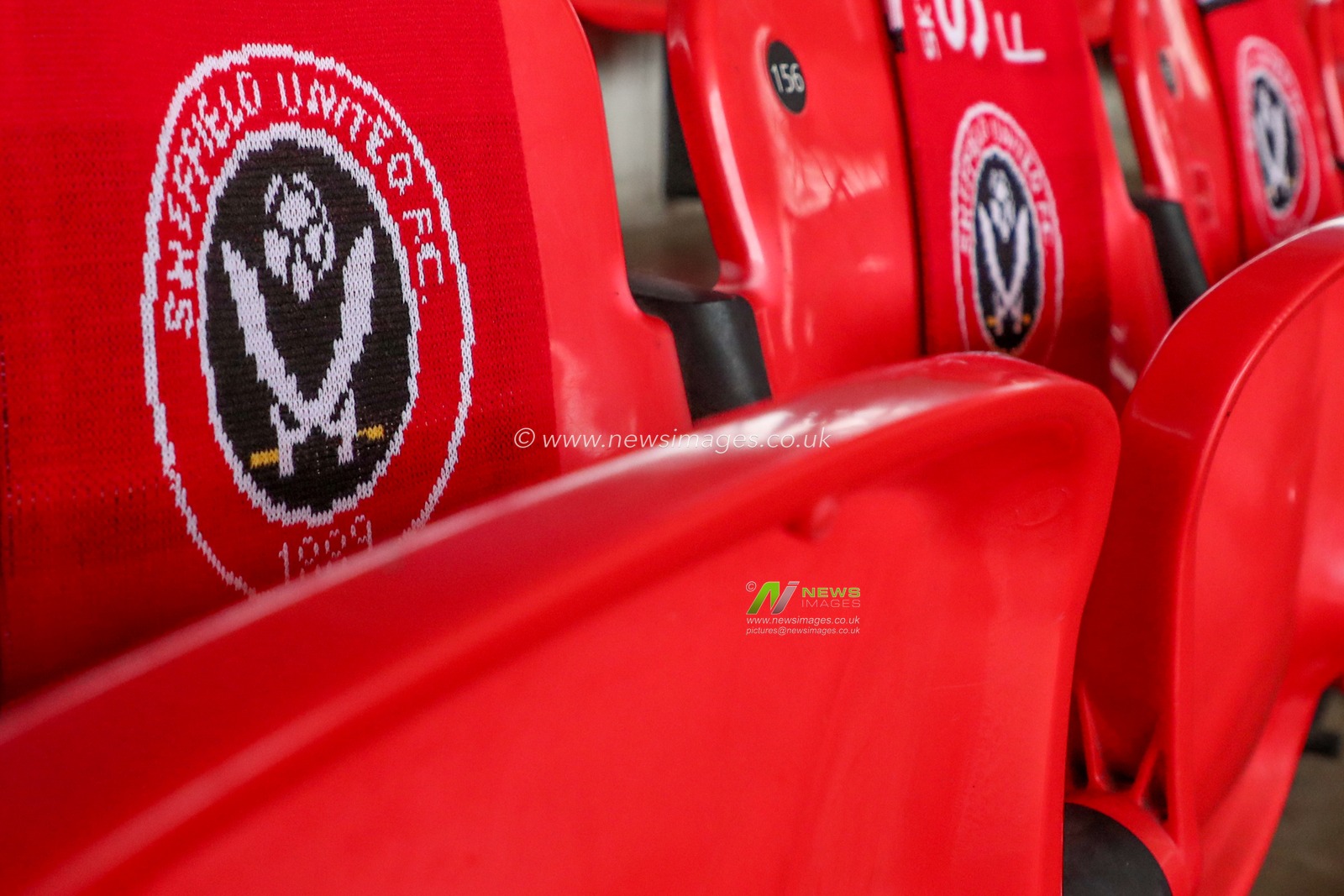 Sheffield United scarfs set up on seats ahead of the Sky Bet Championship Playoff Final match Sheffield United vs Sunderland at Wembley Stadium, London, United Kingdom, 24th May 2025

(Photo by Izzy Poles/News Images)