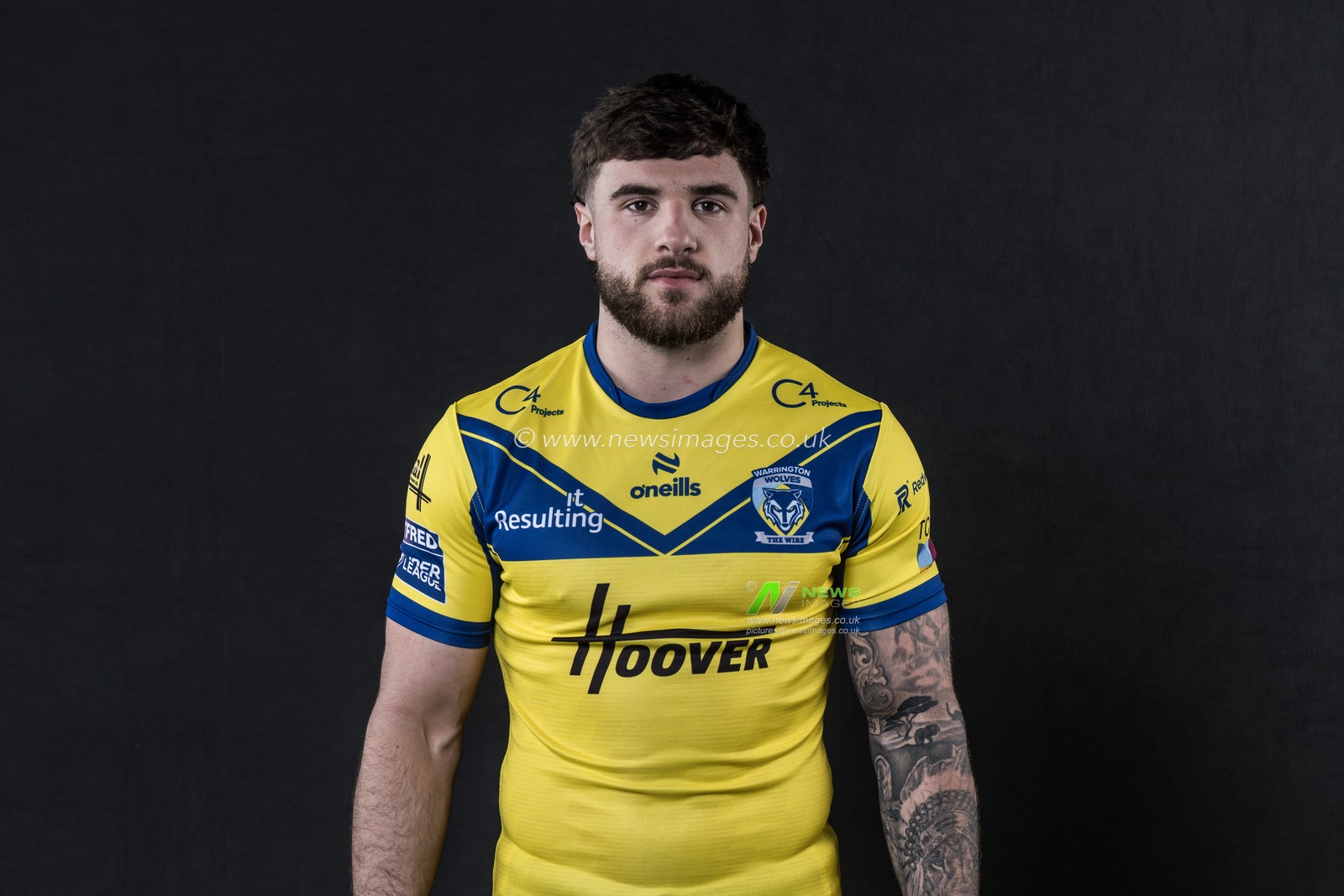 Connor Wrench in the Home kit during the Warrington Wolves Team media day at Warrington wolves training centre, Warrington, United Kingdom, 16th January 2025

(Photo by Craig Thomas/News Images)