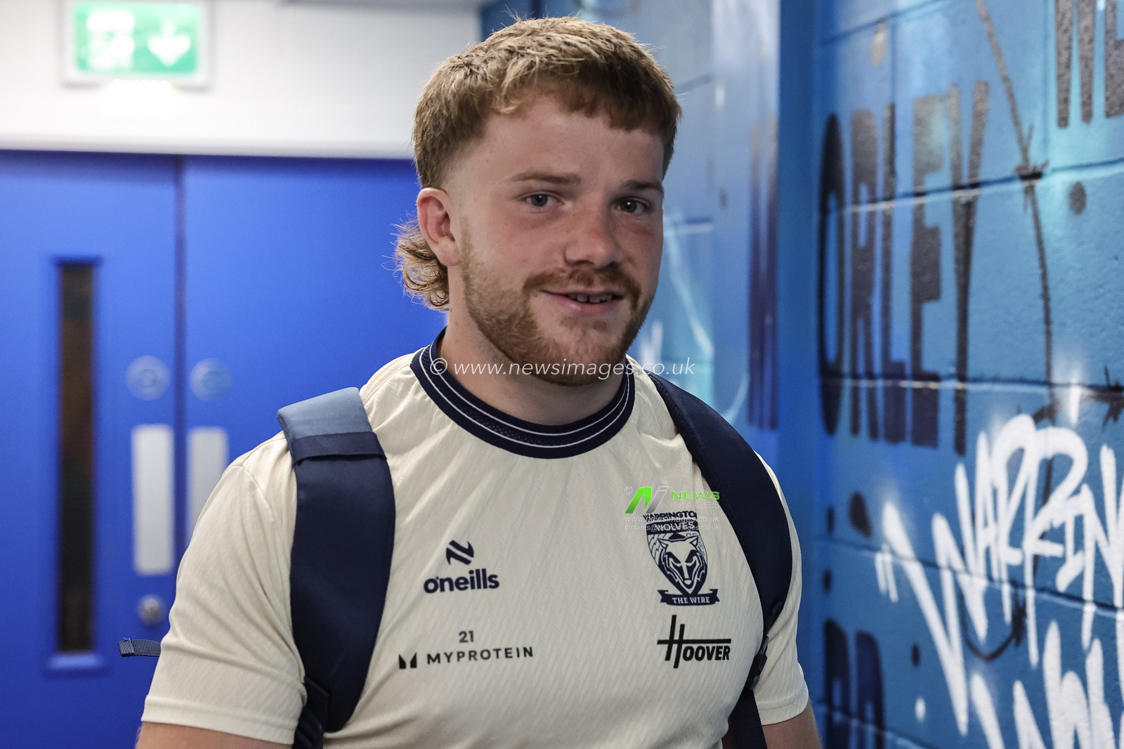 Luke Thomas of Warrington Wolves arrives during the Betfred Super League round 23 match Warrington Wolves vs York Knights at The Halliwell Jones Stadium, Warrington, United Kingdom on 13 August 2026

(Photo by Mark Cosgrove/News Images)