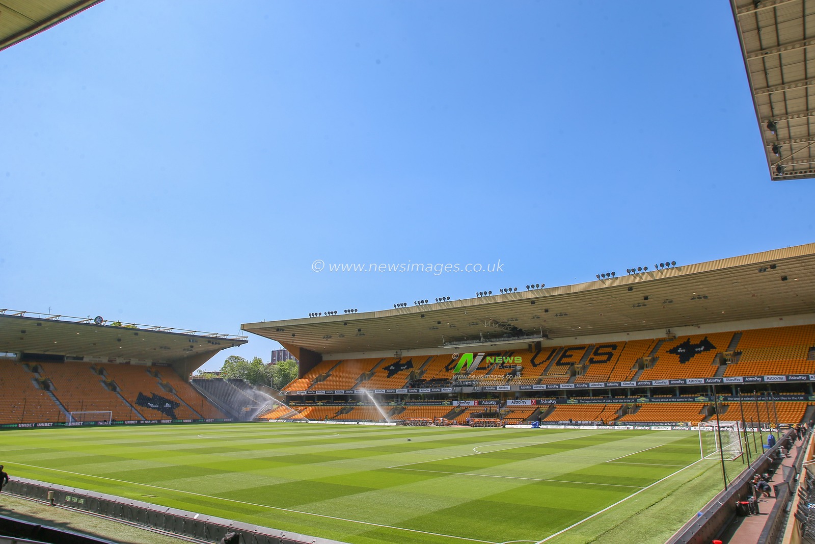 A general view inside of Molineux, home of Wolverhampton Wanderers ahead of the Premier League match Wolverhampton Wanderers vs Everton at Molineux, Wolverhampton, United Kingdom, 20th May 2023

(Photo by Gareth Evans/News Images)