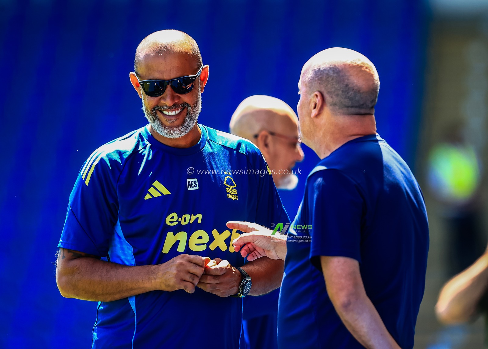 Nuno Espírito Santo Nottingham Forest Manager and Paul Cook Chesterfield Manager ahead of the Pre-season friendly match Chesterfield vs Nottingham Forest at SMH Group Stadiumact Stadium, Chesterfield, United Kingdom, 12th July 2025

(Photo by Richard Bierton/News Images)