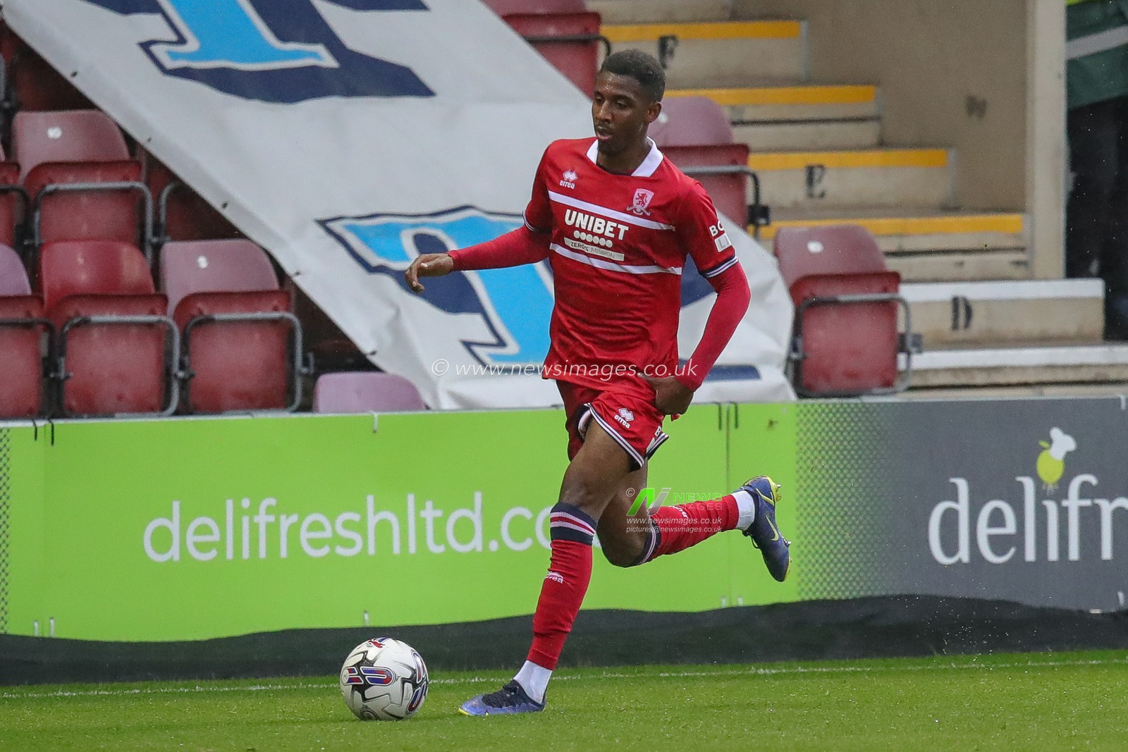 Isaiah Jones #11 of Middlesbrough on the ball during the Pre-season friendly match Bradford City vs Middlesbrough at University of Bradford Stadium, Bradford, United Kingdom, 26th July 2023

(Photo by James Heaton/News Images)
