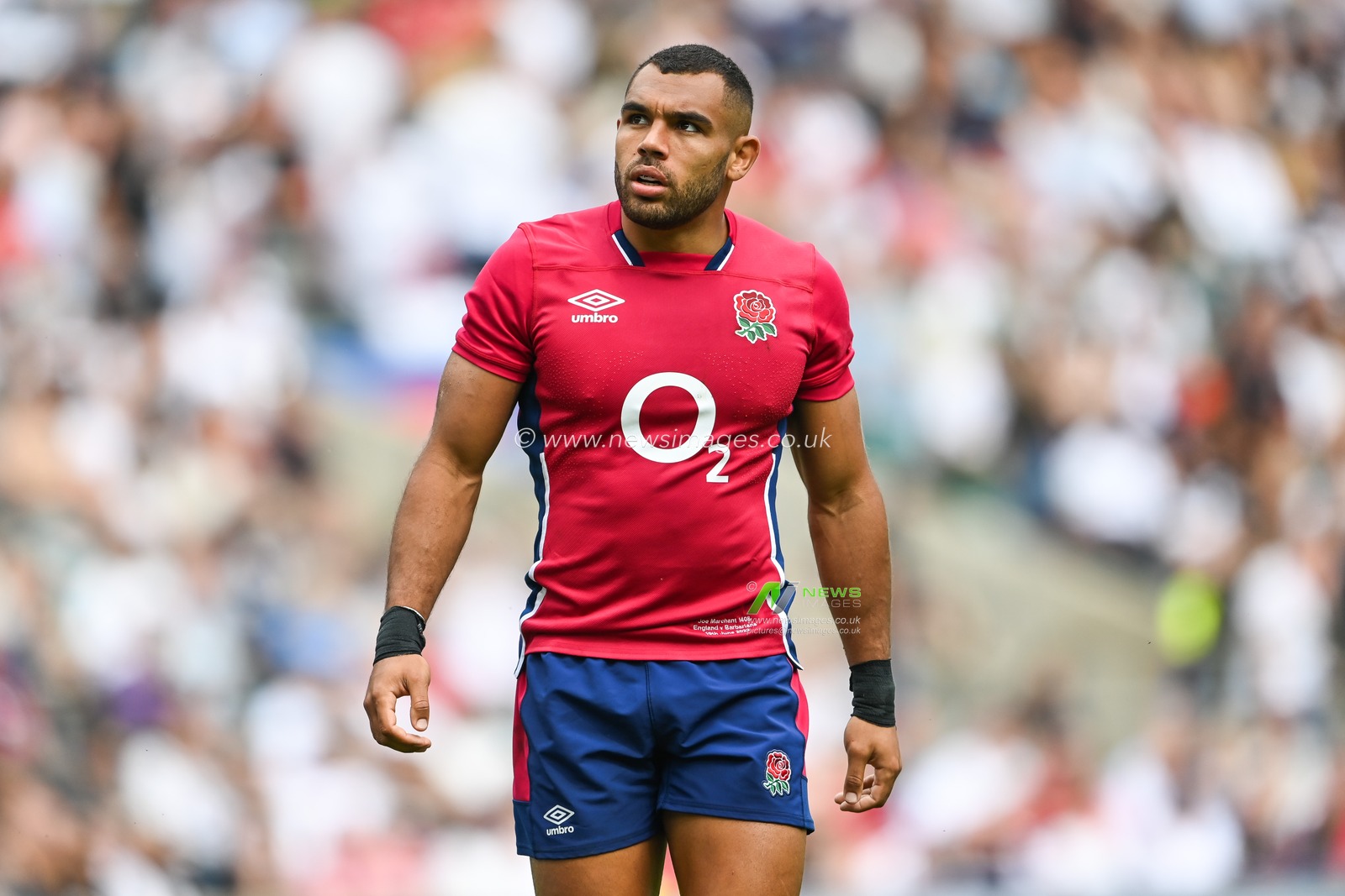 Joe Marchant of England during the game