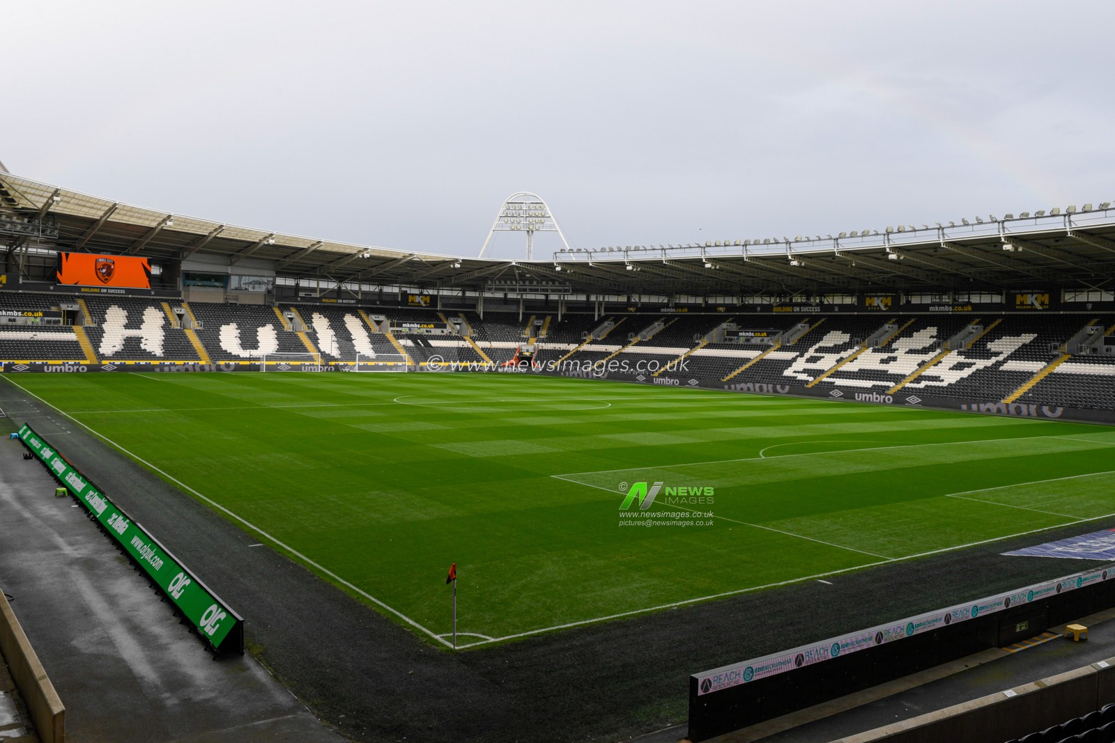 A general view of the MKM stadium, the home of Hull City