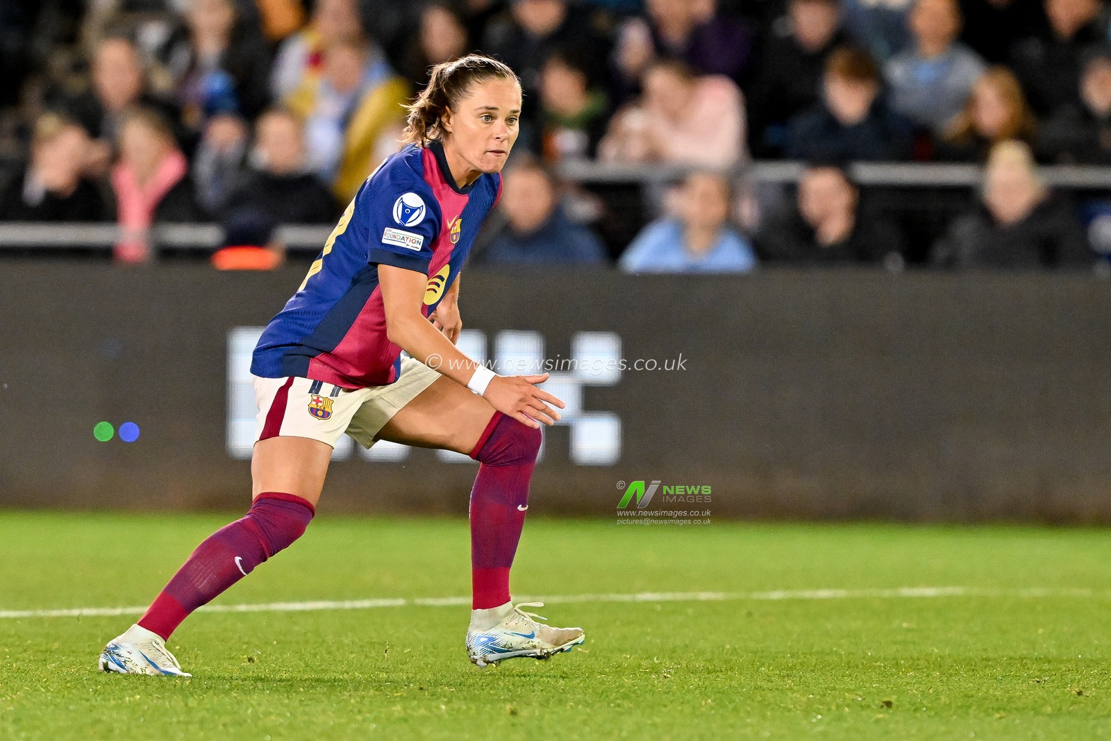 Ewa Pajor of Barcelona FemenÃ­ in action during the UEFA Women's Champions League match  - Group D - Manchester City vs Barcelona at Manchester City Academy Stadium, Manchester, United Kingdom, 9th October 2024

(Photo by Cody Froggatt/News Images)