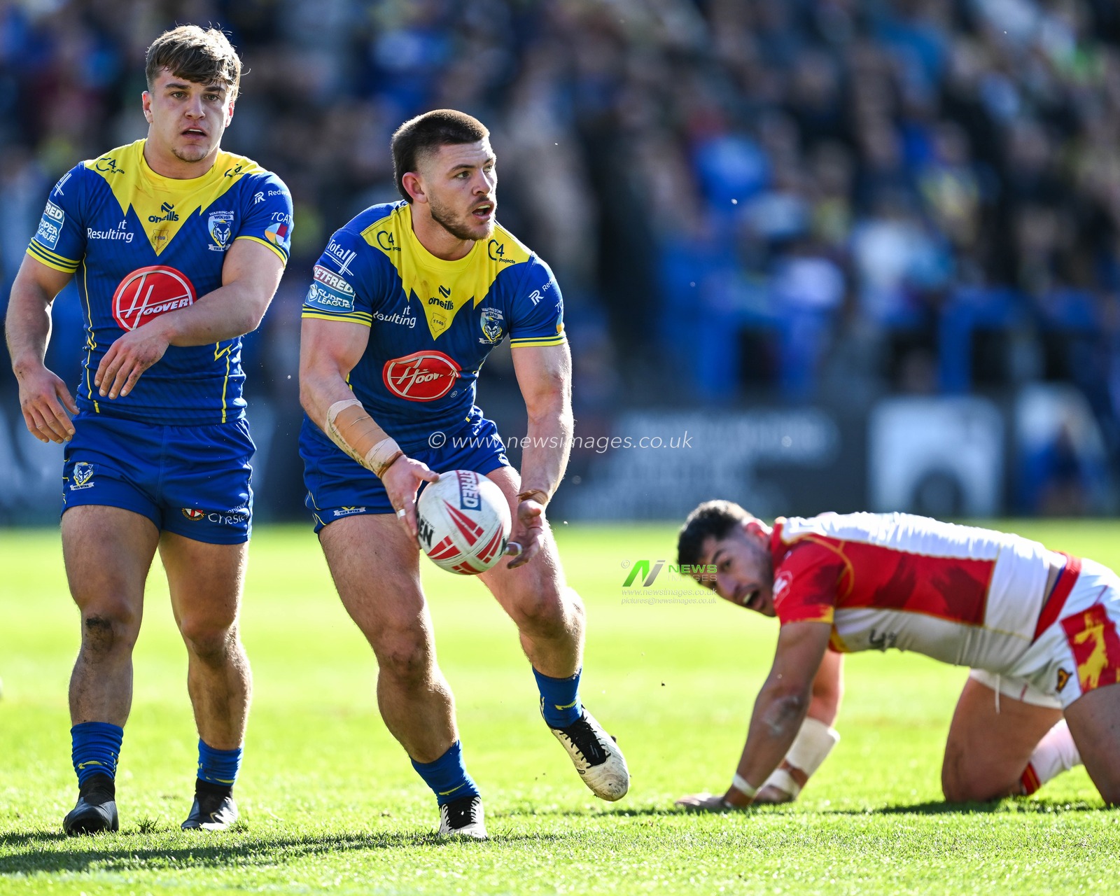 Danny Walker of Warrington Wolves in action during the Betfred Super League match Warrington Wolves vs Catalans Dragons at Halliwell Jones Stadium, Warrington, United Kingdom, 30th March 2024

(Photo by Craig Thomas/News Images)