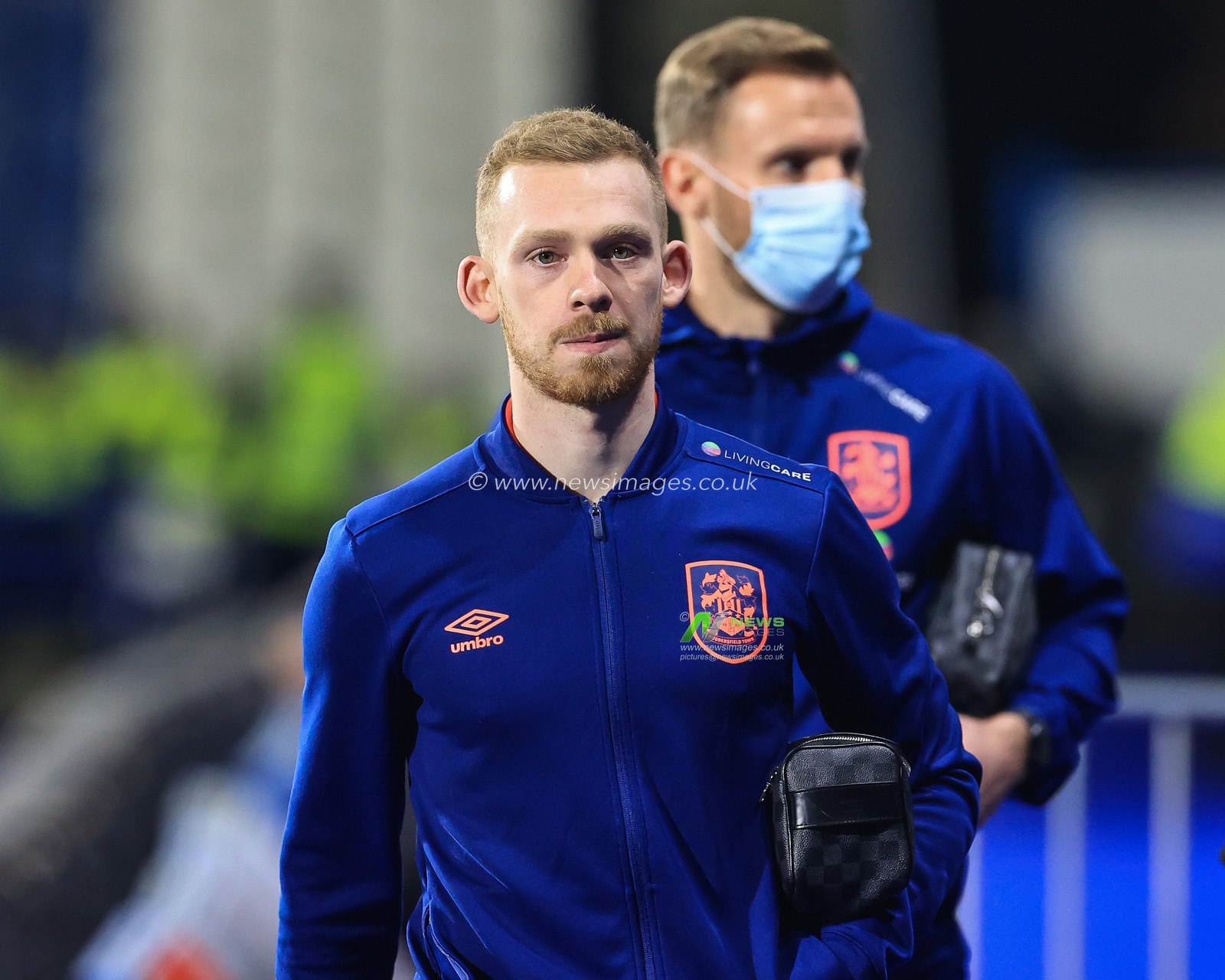 Lewis O'Brien #8 of Huddersfield Town arrives at The John Smith's Stadium, ahead of the game