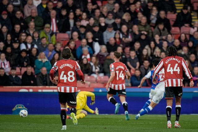 Yuki Ohashi of Blackburn Rovers scores to make it  0-1 during the Sky Bet Championship match Sheffield United vs Blackburn Rovers at Bramall Lane, Sheffield, United Kingdom on 22 April 2026

(Photo by Maynard Manyowa/News Images)