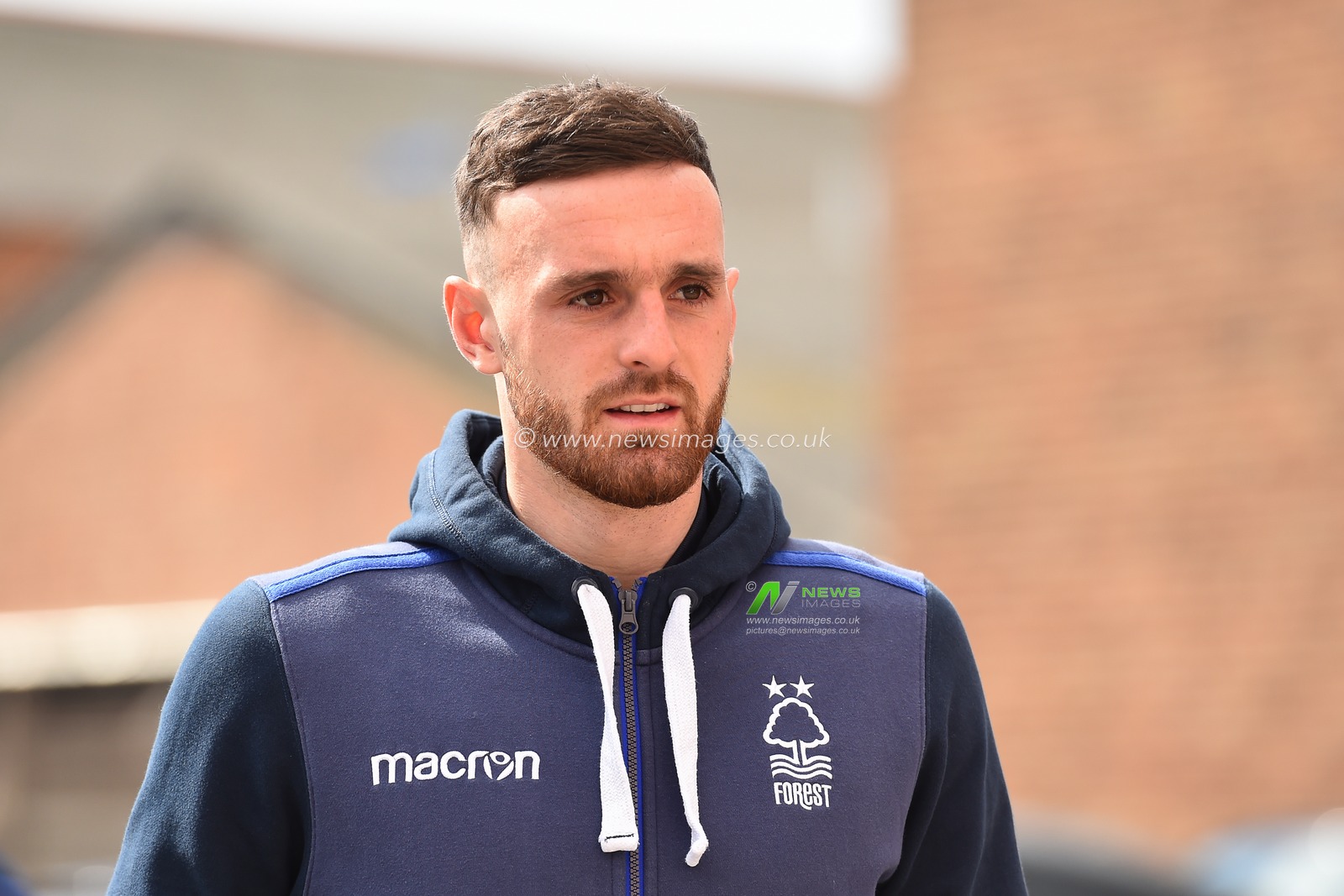 13th April 2019, City Ground, Nottingham, England ; Sky Bet Championship, Nottingham Forest vs Blackburn Rovers : Jack Robinson (18) of Nottingham Forest arrives at the City Ground

Credit: Jon Hobley/News Images

English Football League images are subject to DataCo Licence