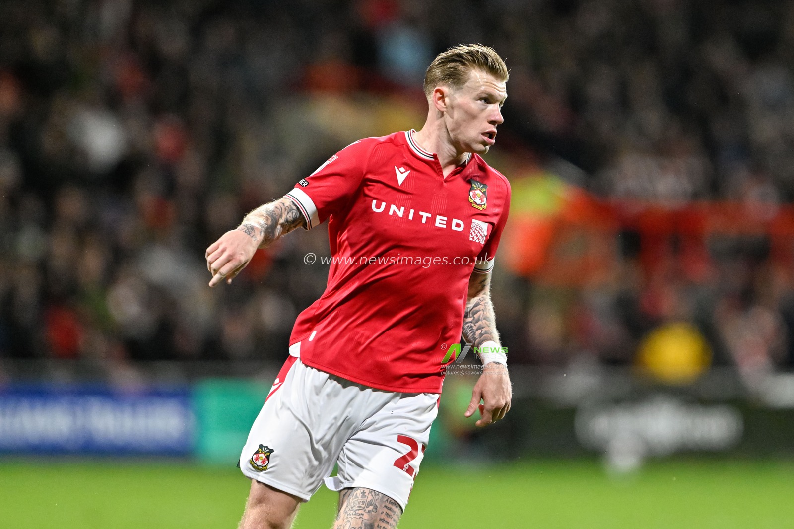 James McClean of Wrexham, during the Sky Bet League 2 match Wrexham vs Crawley Town at SToK Cae Ras, Wrexham, United Kingdom, 9th April 2024

(Photo by Cody Froggatt/News Images)