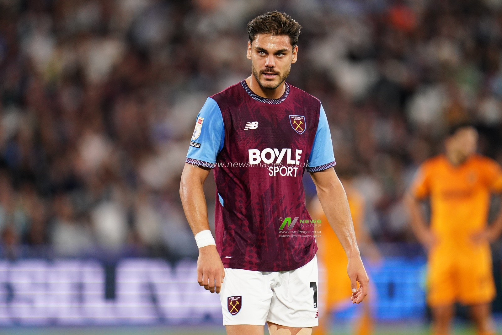 Konstantinos Mavropanos of West Ham United during the Sky Bet Championship match West Ham United vs Wolverhampton Wanderers at London Stadium, London, United Kingdom on 01 September 2026

(Photo by Harvey Murphy/News Images)