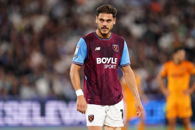 Konstantinos Mavropanos of West Ham United during the Sky Bet Championship match West Ham United vs Wolverhampton Wanderers at London Stadium, London, United Kingdom on 01 September 2026

(Photo by Harvey Murphy/News Images)