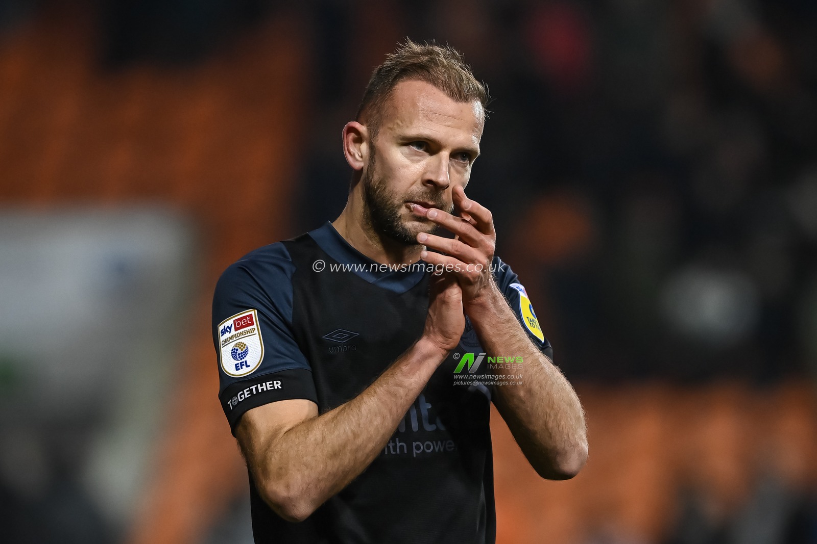 Jordan Rhodes #9 of Huddersfield Town applauds the fans at the end of the Sky Bet Championship match Blackpool vs Huddersfield Town at Bloomfield Road, Blackpool, United Kingdom, 7th February 2023

(Photo by Craig Thomas/News Images)