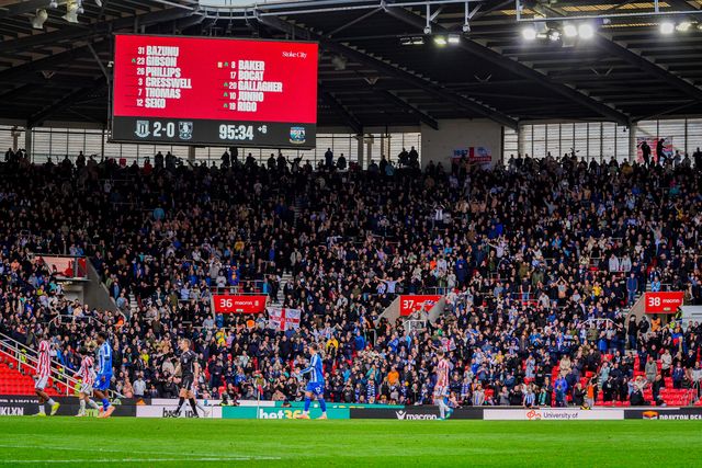 Scoreboard shows the final score during the Sky Bet Championship match Stoke City vs Sheffield Wednesday at Bet365 Stadium, Stoke On Trent, United Kingdom on 03 April 2026

(Photo by Maynard Manyowa/News Images)