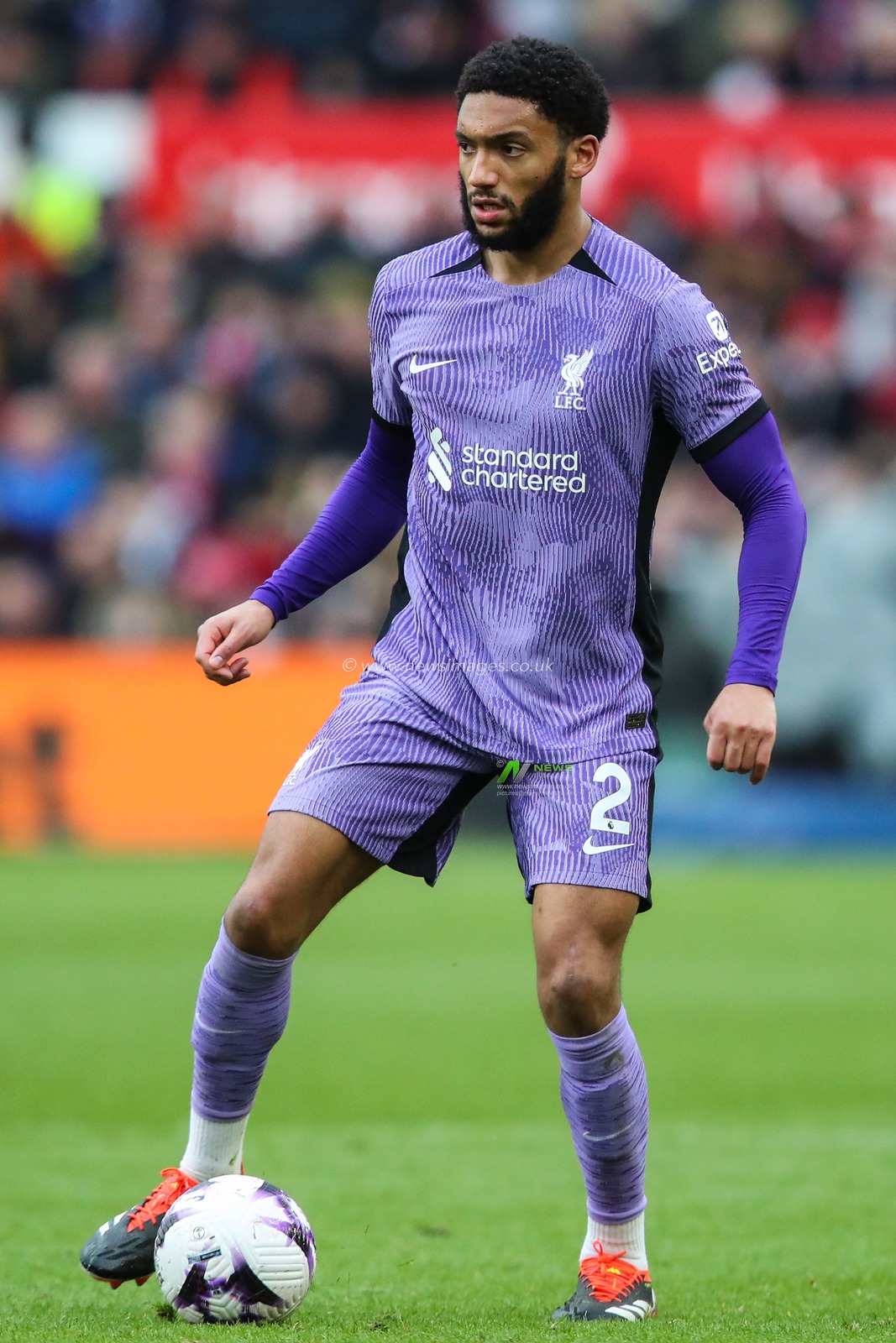 Joe Gomez of Liverpool in action during the Premier League match Nottingham Forest vs Liverpool at City Ground, Nottingham, United Kingdom, 2nd March 2024

(Photo by Gareth Evans/News Images)