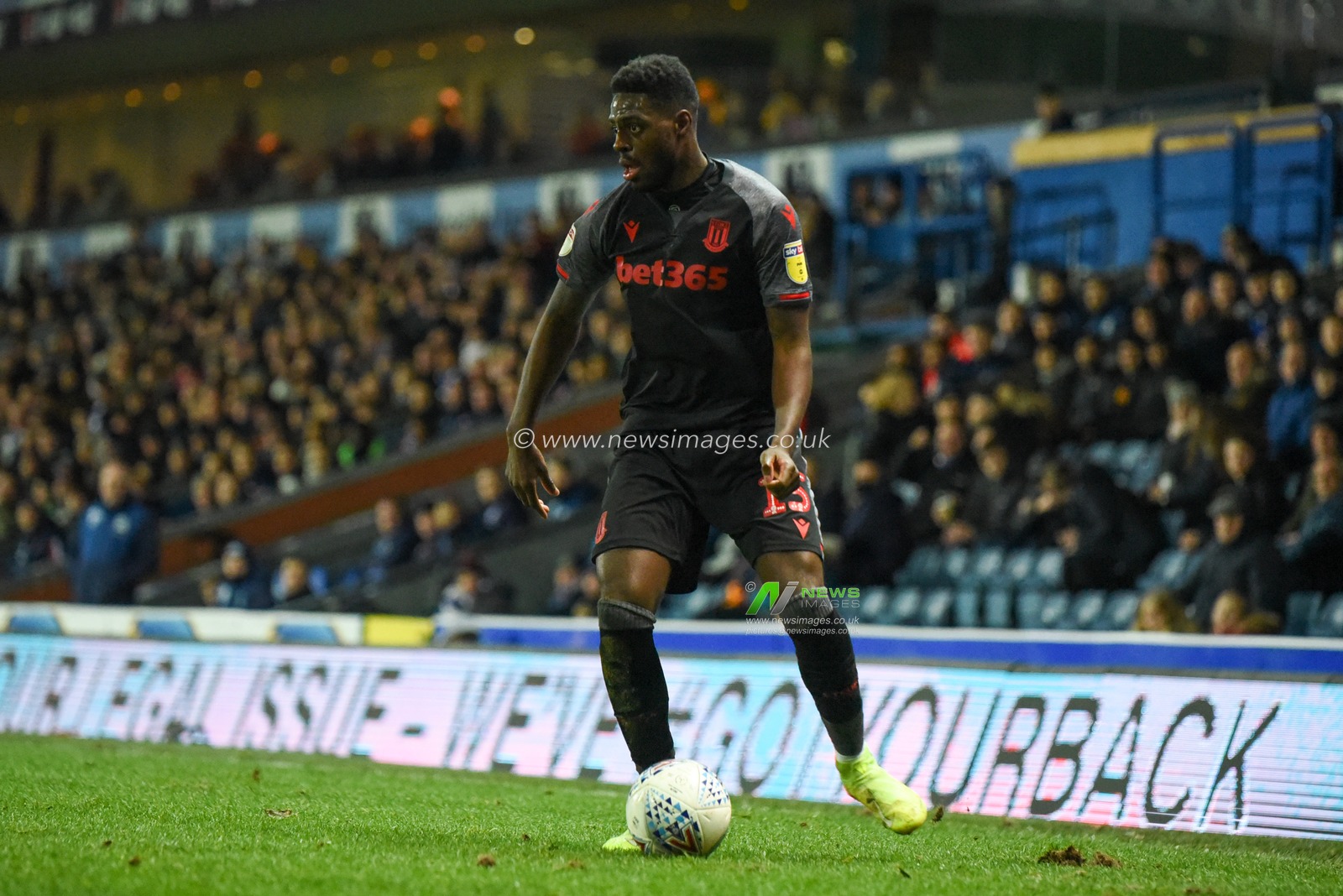 26th February 2020, Ewood Park, Blackburn, England; Sky Bet Championship, Blackburn Rovers v Stoke City : Bruno Martins Indi (15) of Stoke City in action