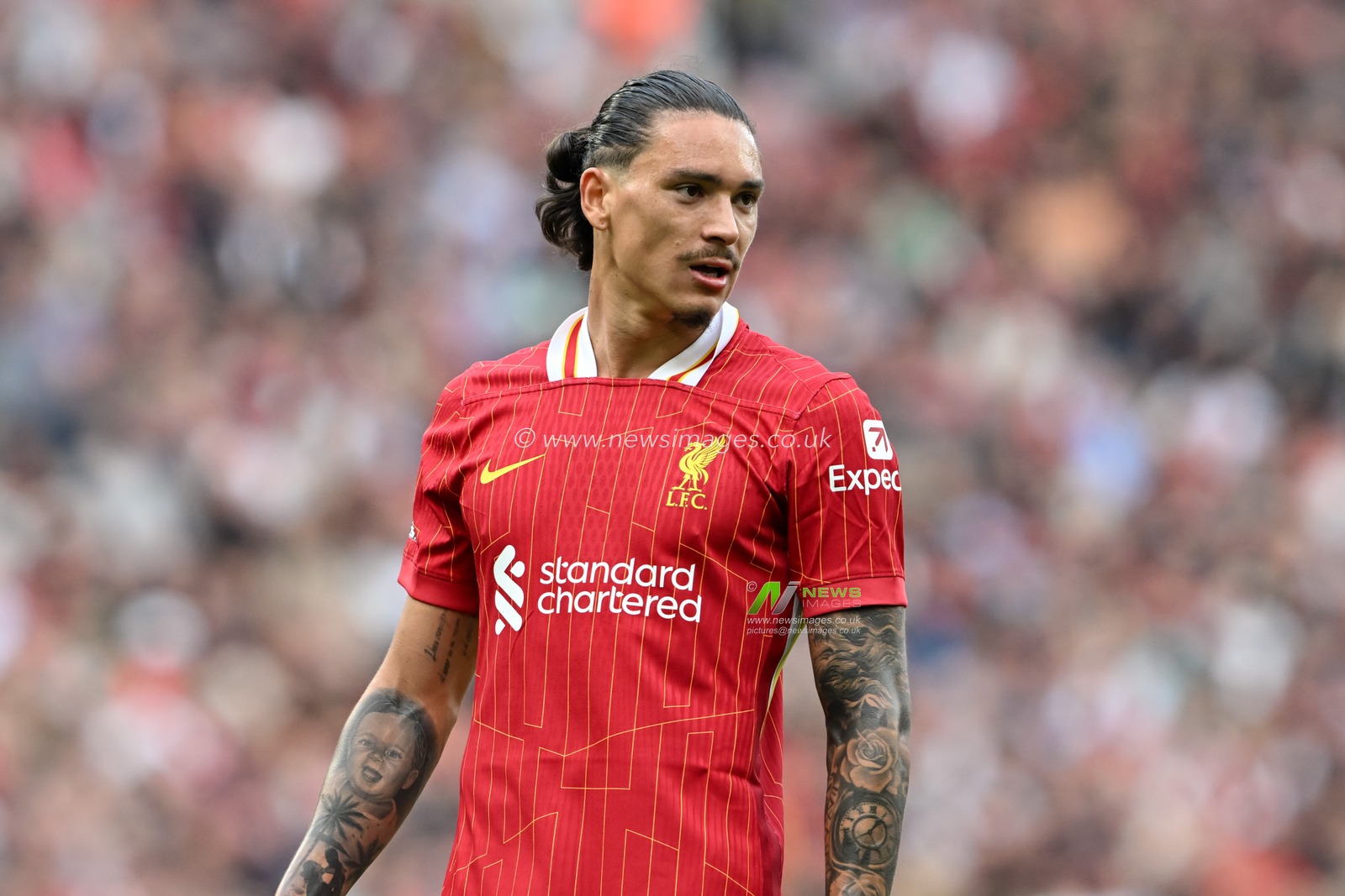 Darwin NÃºÃ±ez of Liverpool during the Premier League match Liverpool vs Bournemouth at Anfield, Liverpool, United Kingdom, 21st September 2024

(Photo by Cody Froggatt/News Images)