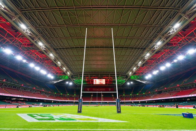 General view of the Principality Stadium ahead of the Guinness Six Nations match Wales vs France at Principality Stadium, Cardiff, United Kingdom, 15th February 2026

(Photo by Andrew Lewis/News Images)