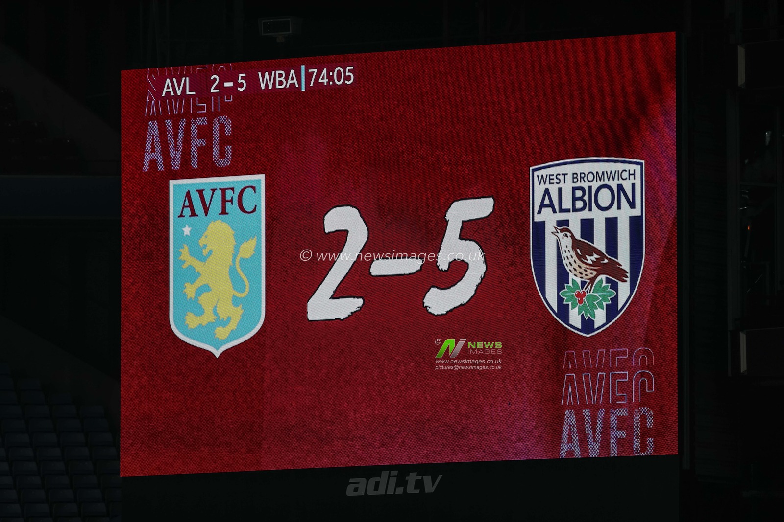 A general view of the big screen during the Premier League 2 U23 match Aston Villa vs West Bromwich Albion at Villa Park, Birmingham, United Kingdom, 30th September 2022

(Photo by Gareth Evans/News Images)