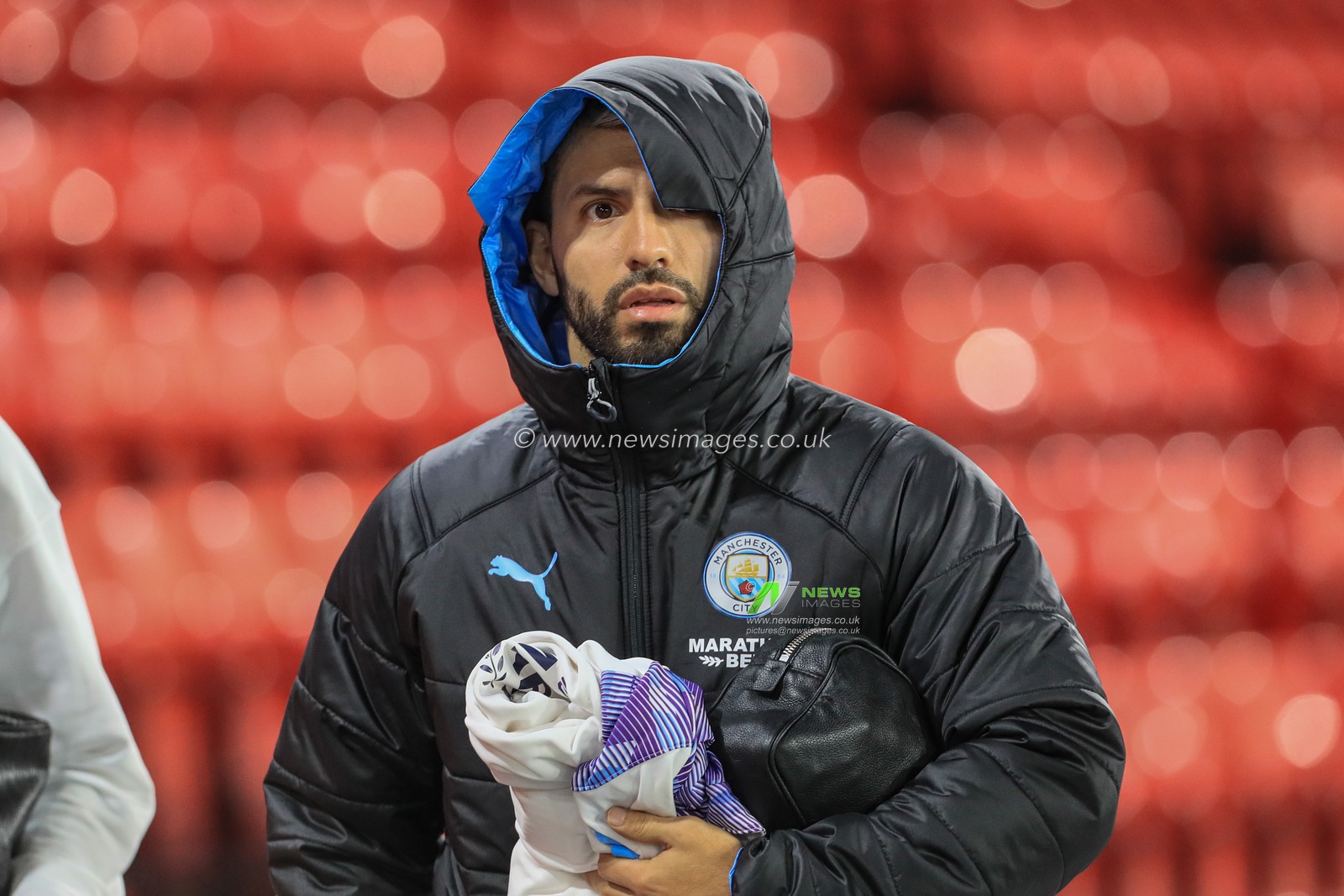 21st January 2020, Bramall Lane, Sheffield, England; Premier League, Sheffield United v Manchester City : Sergio Aguero (10) of Manchester City arrives at Bramall Lane