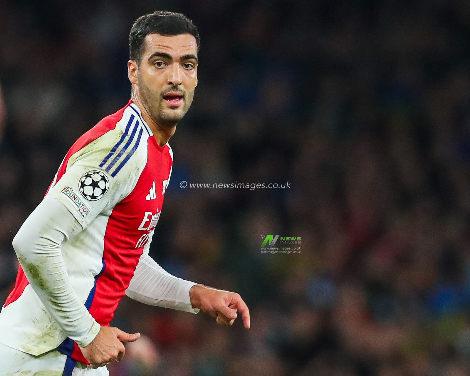 Mikel Merino of Arsenal in action during the UEFA Champions League, League Stage Arsenal vs FC Shakhtar Donetsk at Emirates Stadium, London, United Kingdom, 22nd October 2024

(Photo by Izzy Poles/News Images)