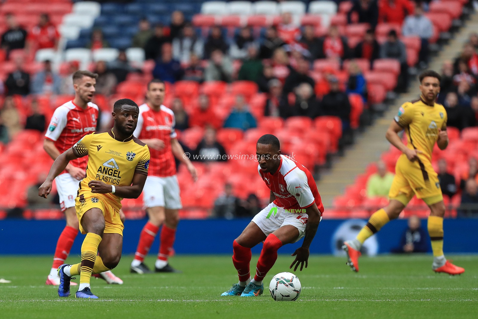 David Ajiboye #7 of Sutton United in action.
