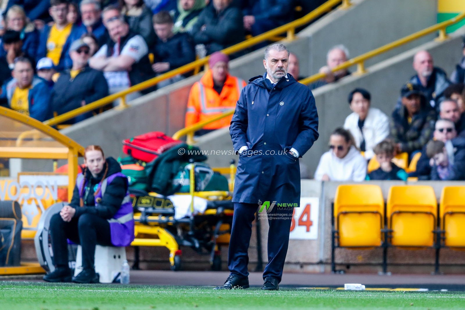 Ange Postecoglou of Tottenham Hotspur looks on during the Premier League match Wolverhampton Wanderers vs Tottenham Hotspur at Molineux, Wolverhampton, United Kingdom, 13th April 2025

(Photo by Gareth Evans/News Images)