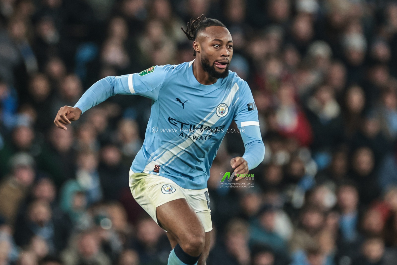 Antonie Semenyo of Manchester City during the Carabao Cup Semi-Final second leg match Manchester City vs Newcastle United at Etihad Stadium, Manchester, United Kingdom, 4th February 2026

(Photo by Mark Cosgrove/News Images)