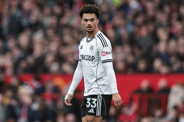 Antonee Robinson of Fulham during the Premier League match Manchester United vs Fulham at Old Trafford, Manchester, United Kingdom, 1st February 2026

(Photo by Mark Cosgrove/News Images)