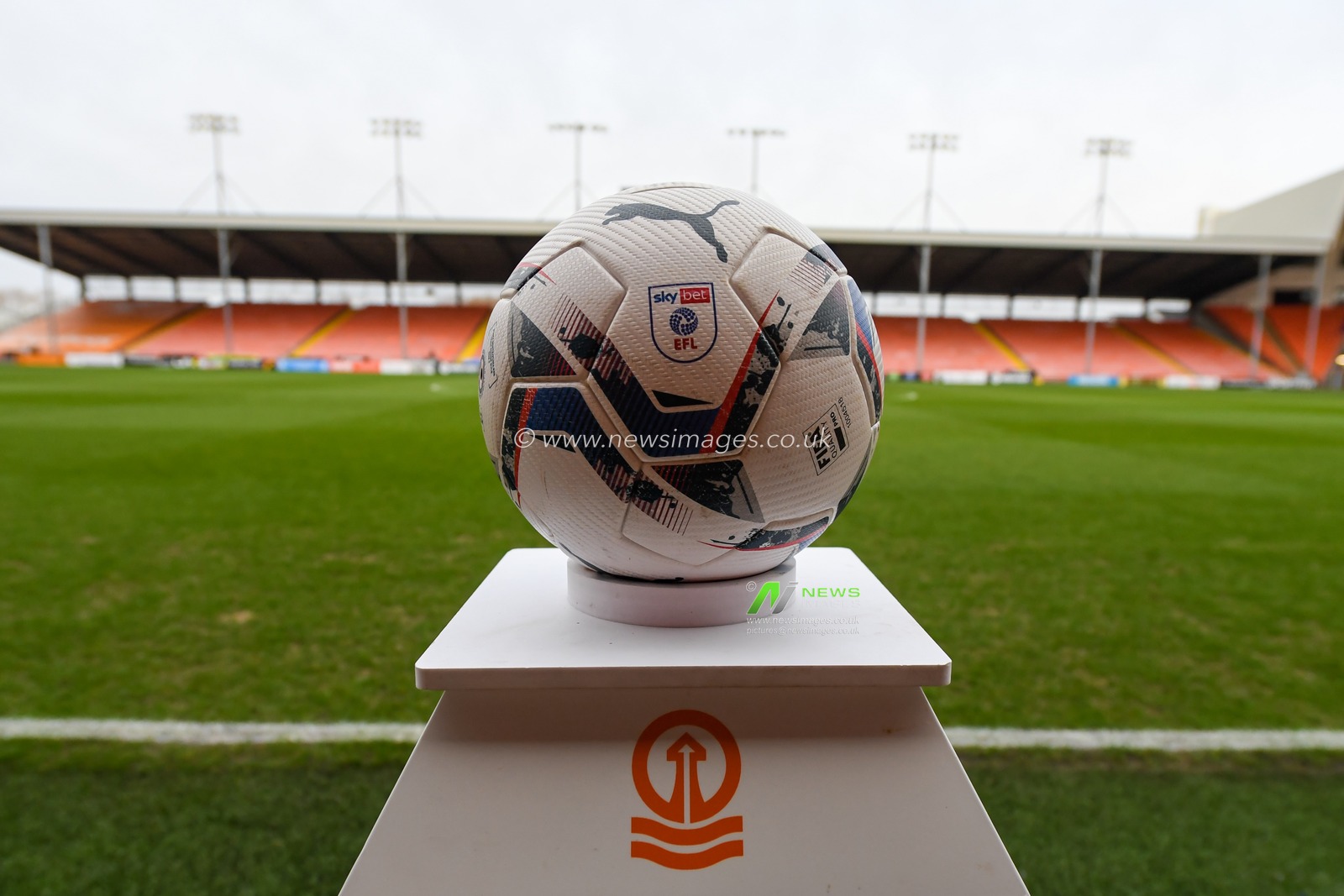 The Puma match ball at Bloomfield Road