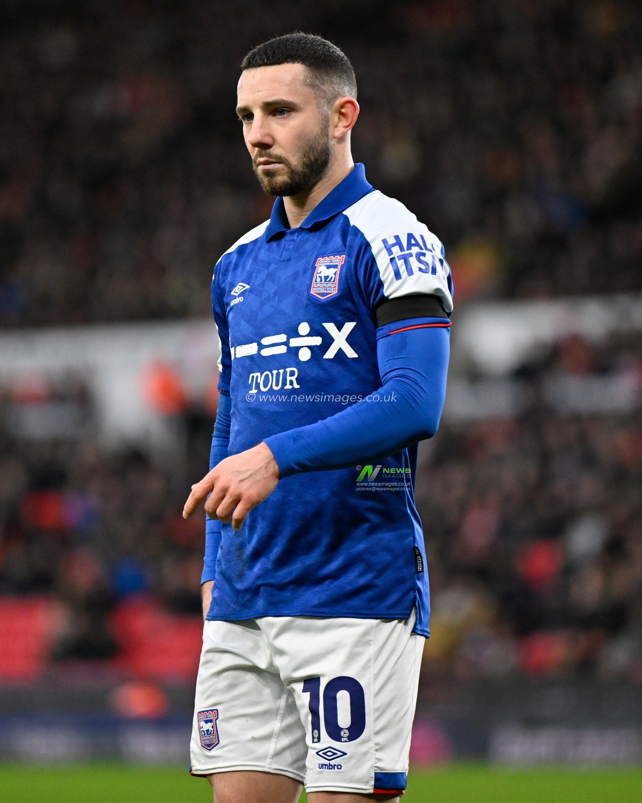 Conor Chaplin of Ipswich Town, during the Sky Bet Championship match Stoke City vs Ipswich Town at Bet365 Stadium, Stoke-on-Trent, United Kingdom, 1st January 2024

(Photo by Cody Froggatt/News Images)