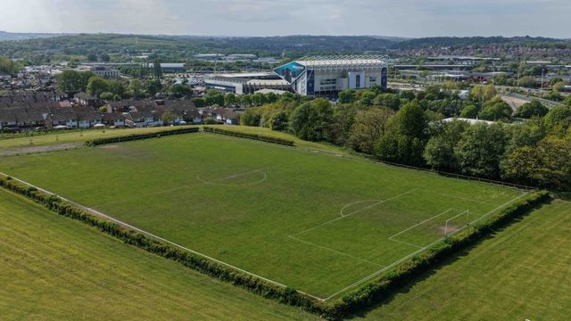 An aerial view of Elland Road during the Premier League match Leeds United vs Burnley at Elland Road, Leeds, United Kingdom on 01 May 2026

(Photo by Mark Cosgrove/News Images)