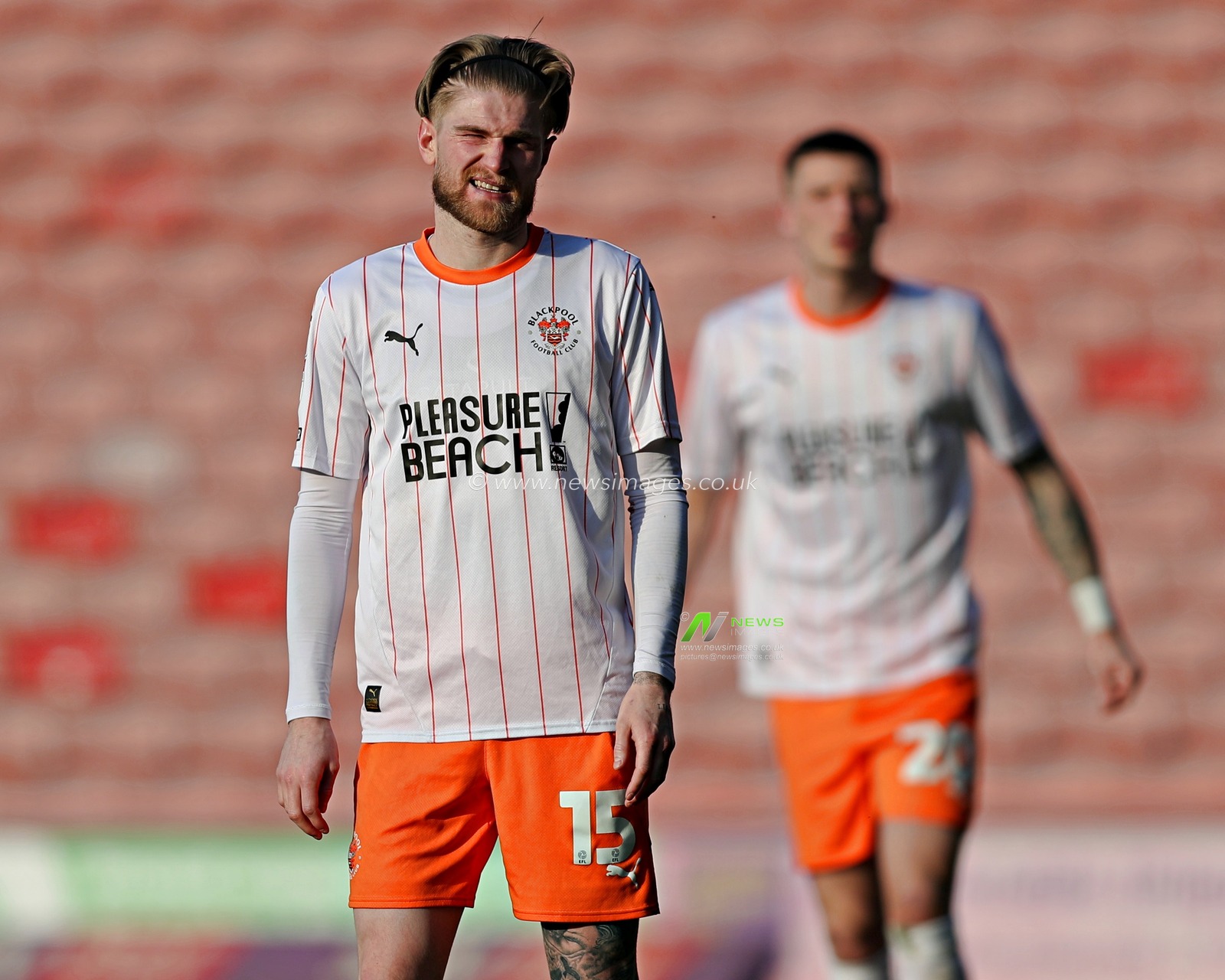 Hayden Coulson of Blackpool F.C. during the Sky Bet League 1 match Barnsley vs Blackpool at Oakwell, Barnsley, United Kingdom, 8th March 2025

(Photo by Sam Eaden/News Images)